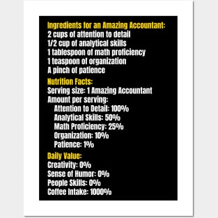 Ingredients for an Amazing Accountant Posters and Art